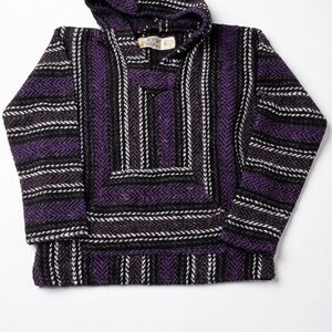 Men's Purple and Black Striped Sweater